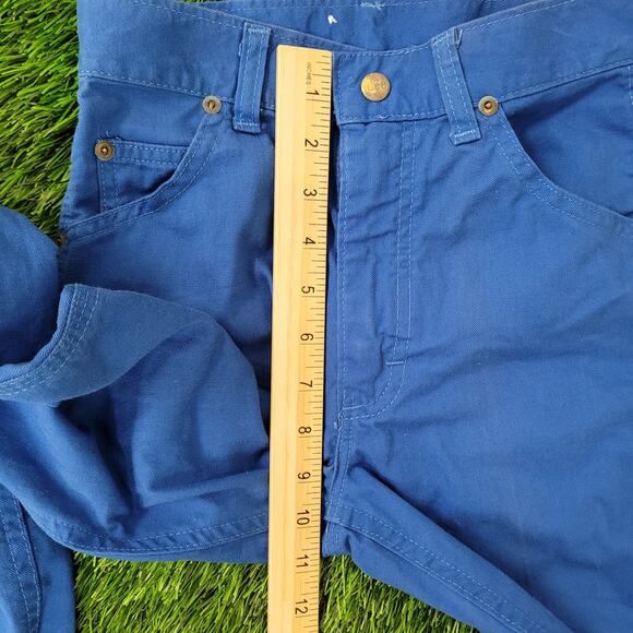 Vintage 70s LEE Straight Jeans Womens 00 22x33 Blue Talon Zip - Picture 16 of 16